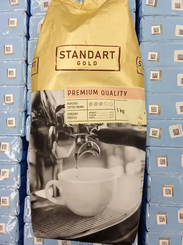 Фото объявления: Кофе в зёрнах, Gold Standard. Италия. 1 кг. Сроки 2028 год. Поставки из Беларуси от двух паллет. Цена за па…